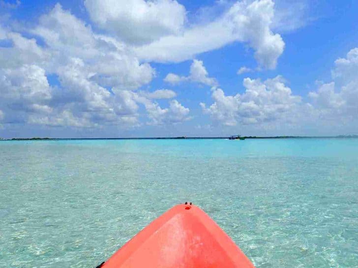 Canoe on Bacalar Lagoon