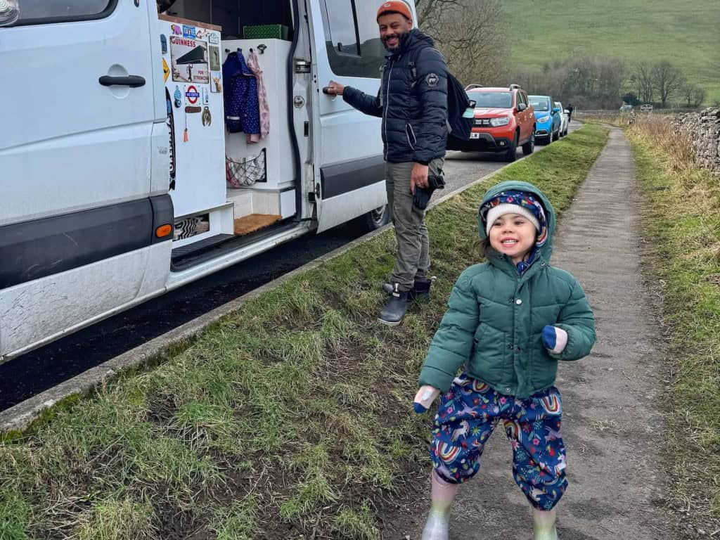 living in a camper with a family